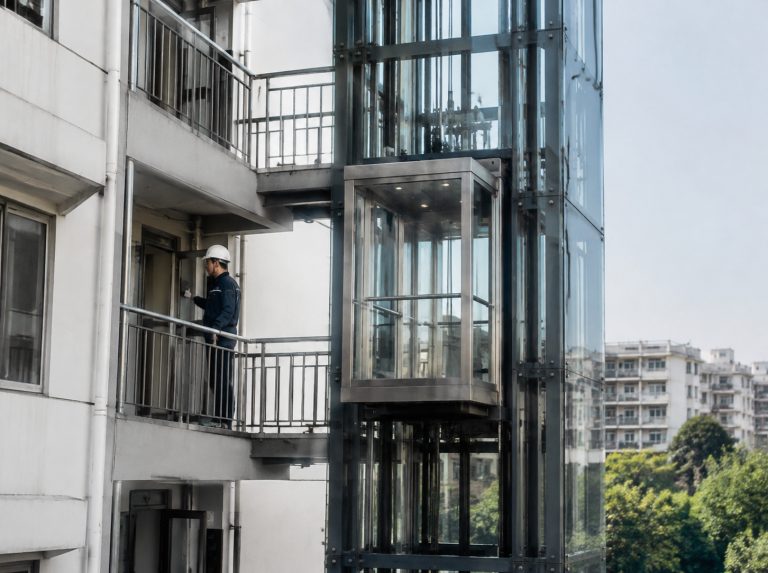 石家庄旧楼加建观光电梯